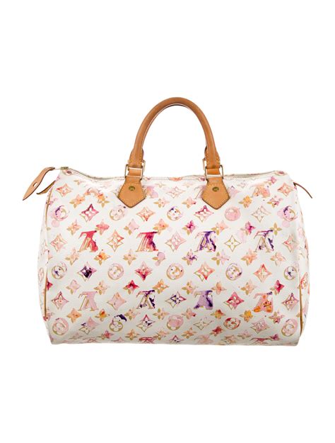 lv watercolor|Louis Vuitton watercolor speedy 35.